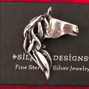 Vintage Silpada Sterling Silver Horse Pin/Pendant I0653